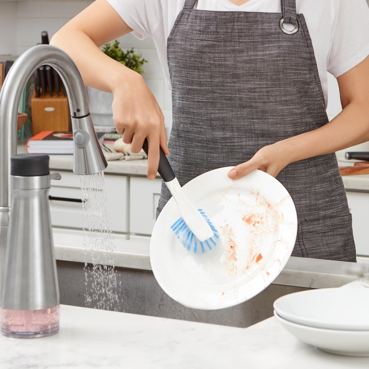 Oxo Diskborste 26 cm svart/vit