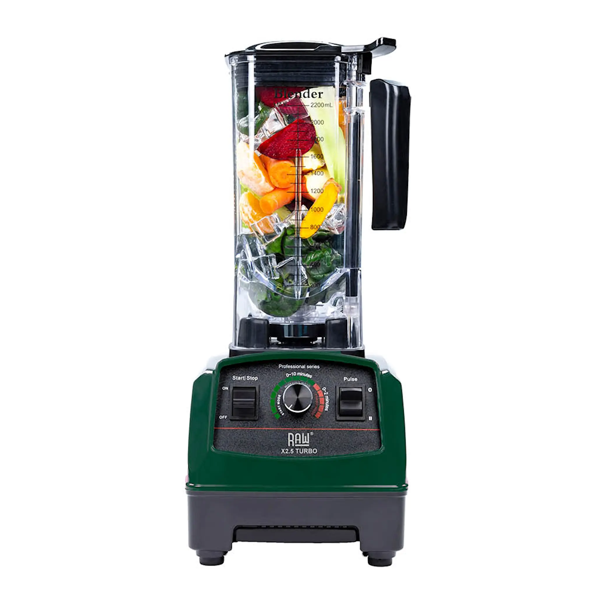 RAW Blender X 2,5 Turbo 2,2 L 1800W Mörkgrön dino