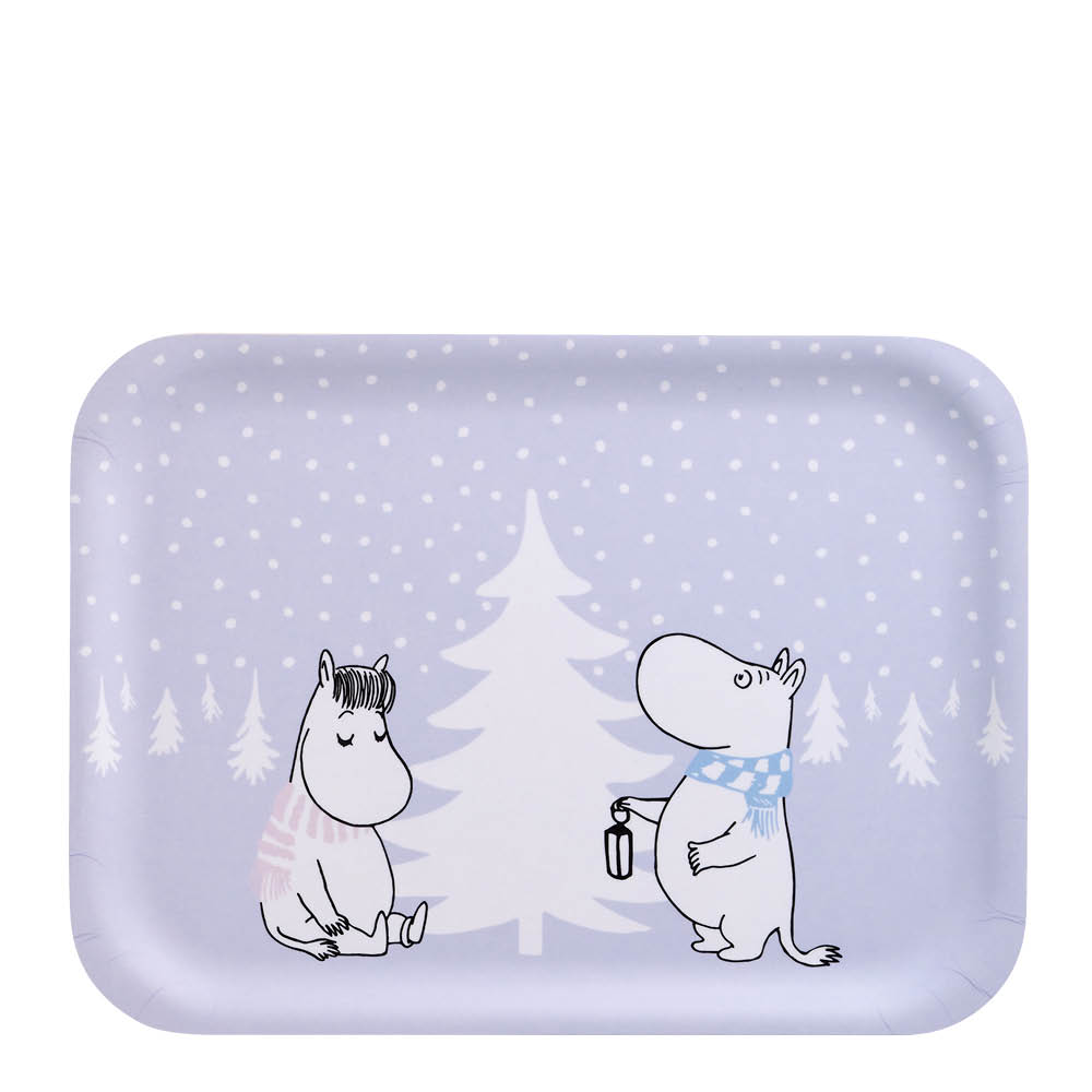 Muurla - Muumi Tarjotin Lumisade 2xx20 cm Liila