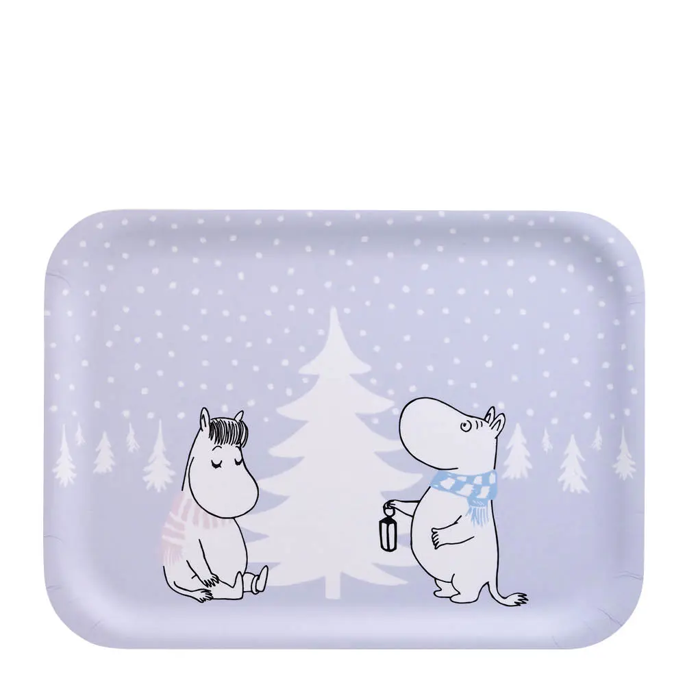 Muumi tarjotin Lumisade 27x20 cm lila