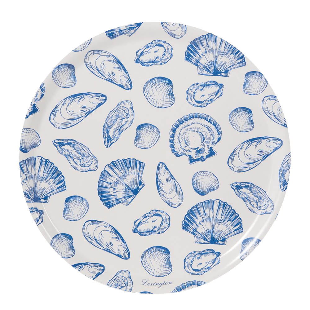 Lexington Kaksipuolinen tarjotin 38 cm Sininen/Valkoinen