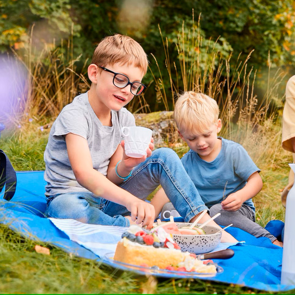 Sagaform City piknikpledd 130x170 cm blå