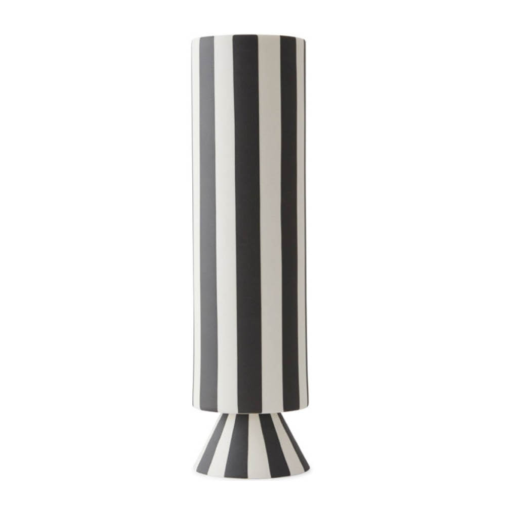 OYOY - Toppu Maljakko 31 cm White/Black