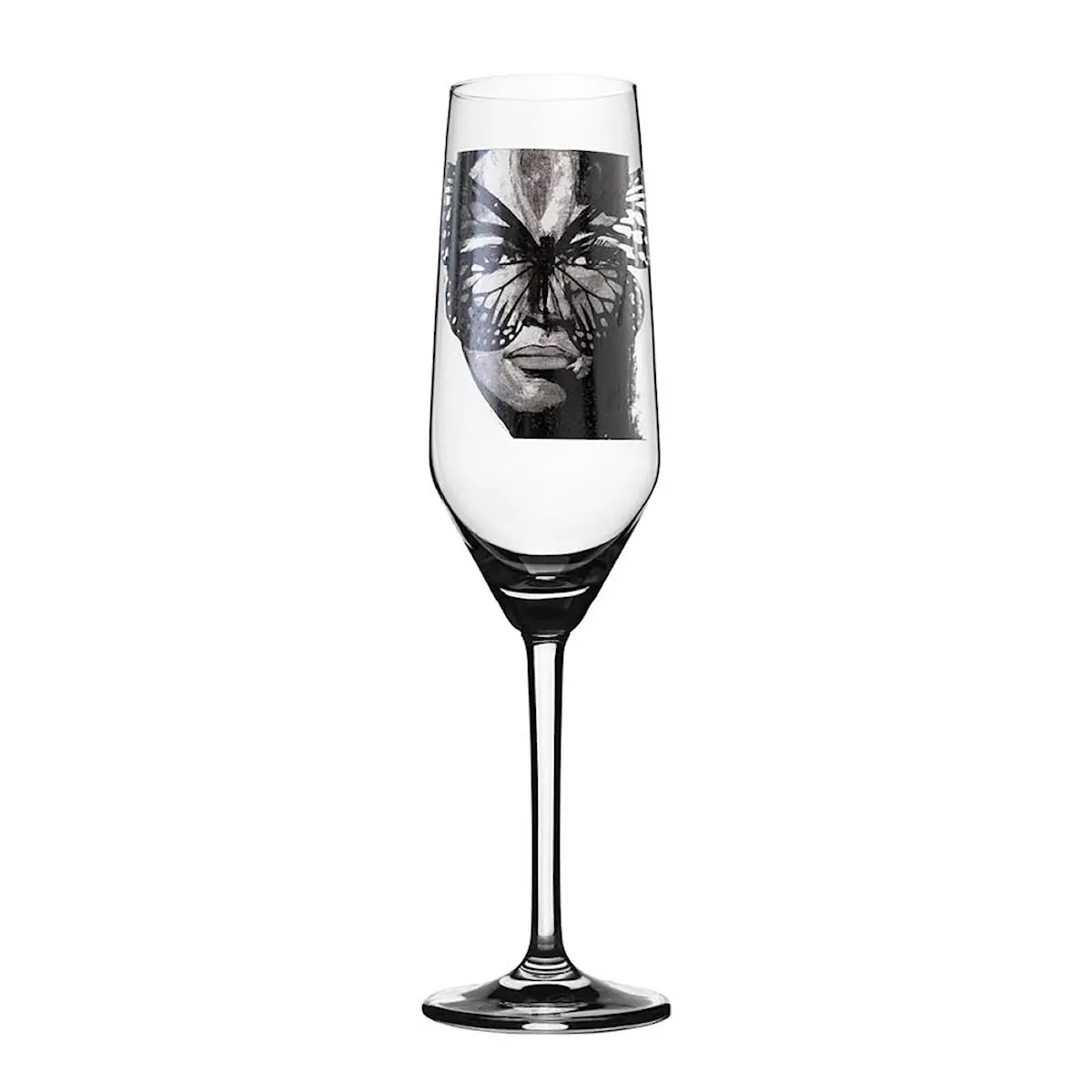 Carolina Gynning Golden Butterfly champagneglas 30 cl svartvit