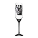 Golden Butterfly champagneglas 30 cl svartvit