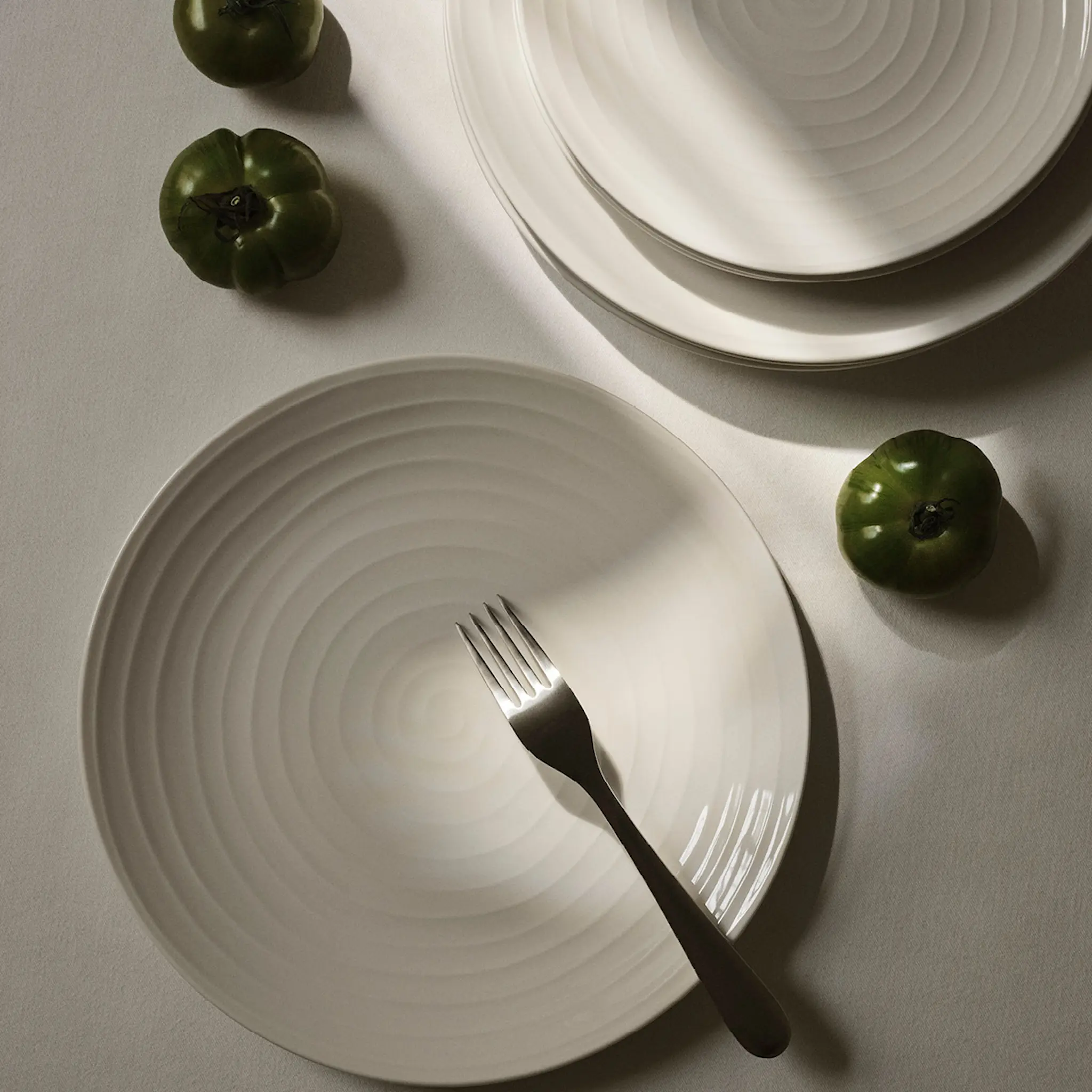 Design House Stockholm Blond Lautanen 28 cm Stripe Valkoinen