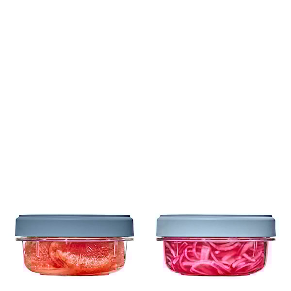 Twist & Stack förvaringsburk 35,5 cl 2-pack klar/blå