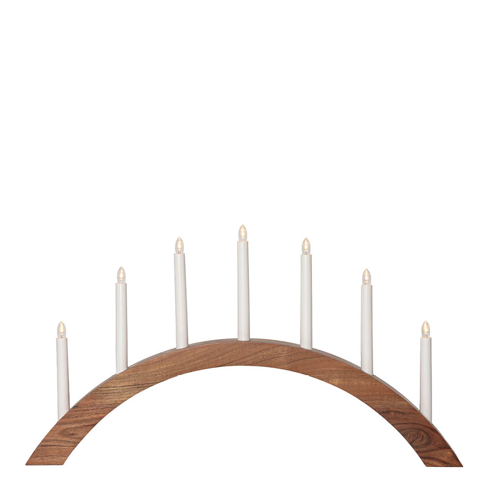 Star Trading Acca adventsljusstake bågform 40 cm brun