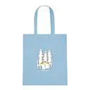 Mumin tygpåse 38,5x42 cm Hattifnattarna ljusblå