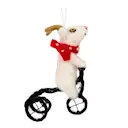 Julhänge Get på Cykel 13 cm Vit