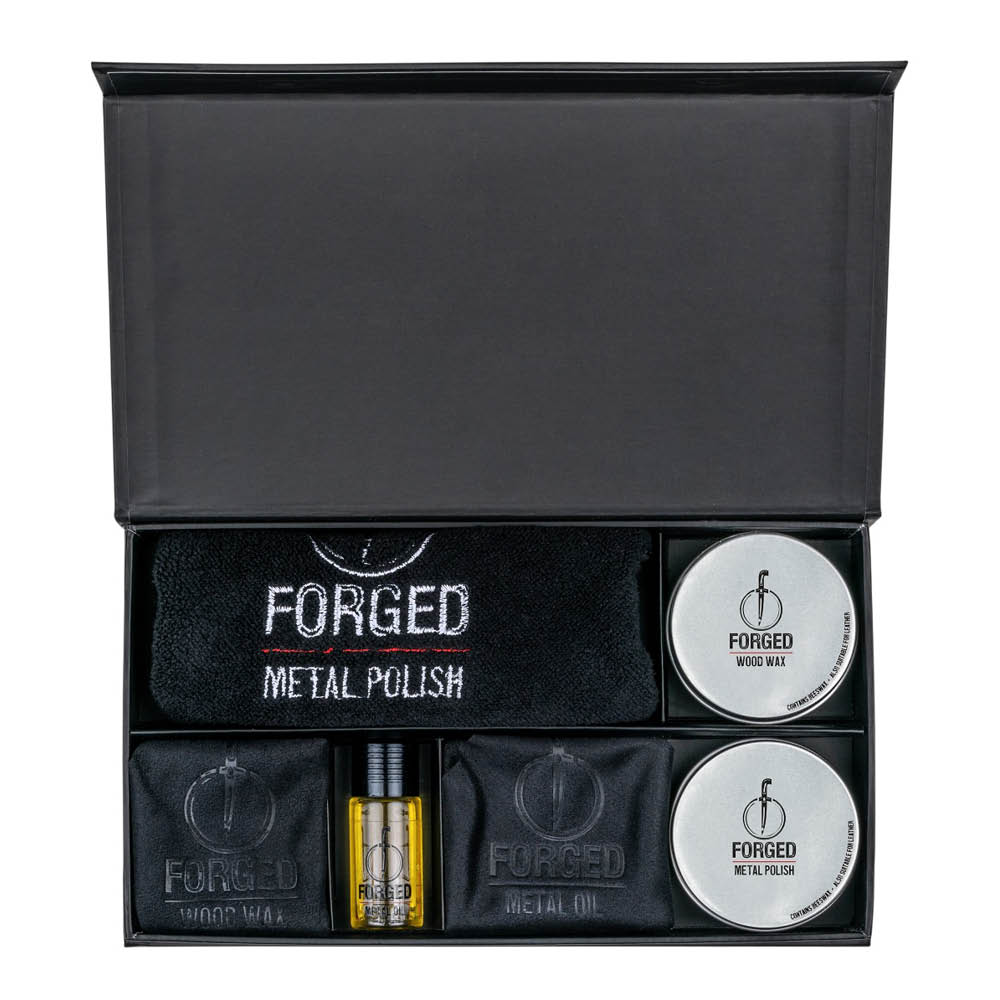 Forged - Hoitosetti teräkselle ja puulle
