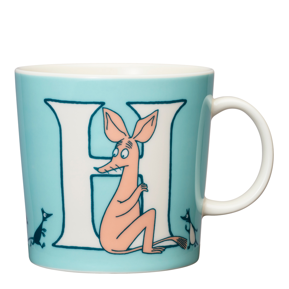 Moomin Arabia Muminmugg bokstav H 40 cl blå