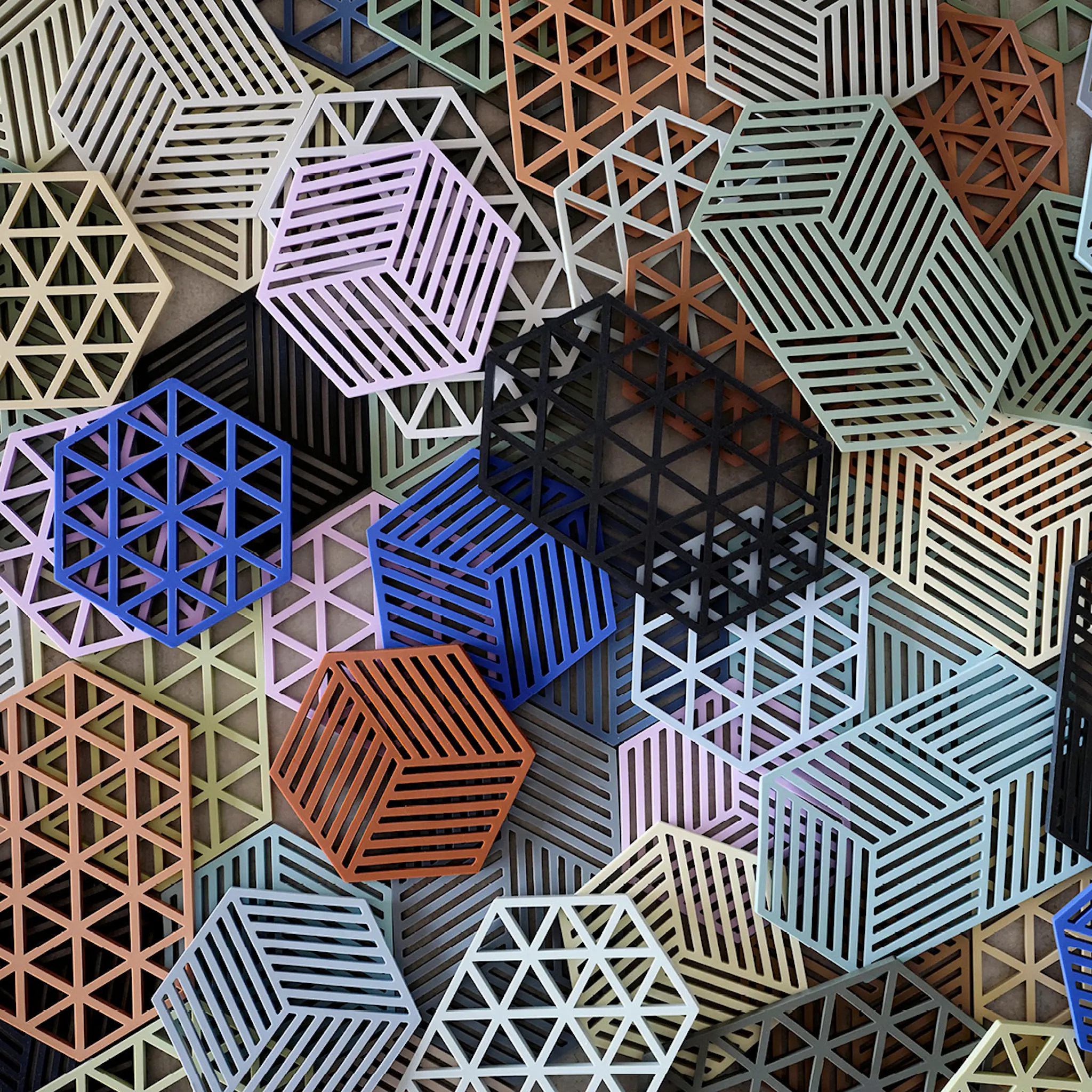 Zone Hexagon Grytunderlägg 16 cm Indigo