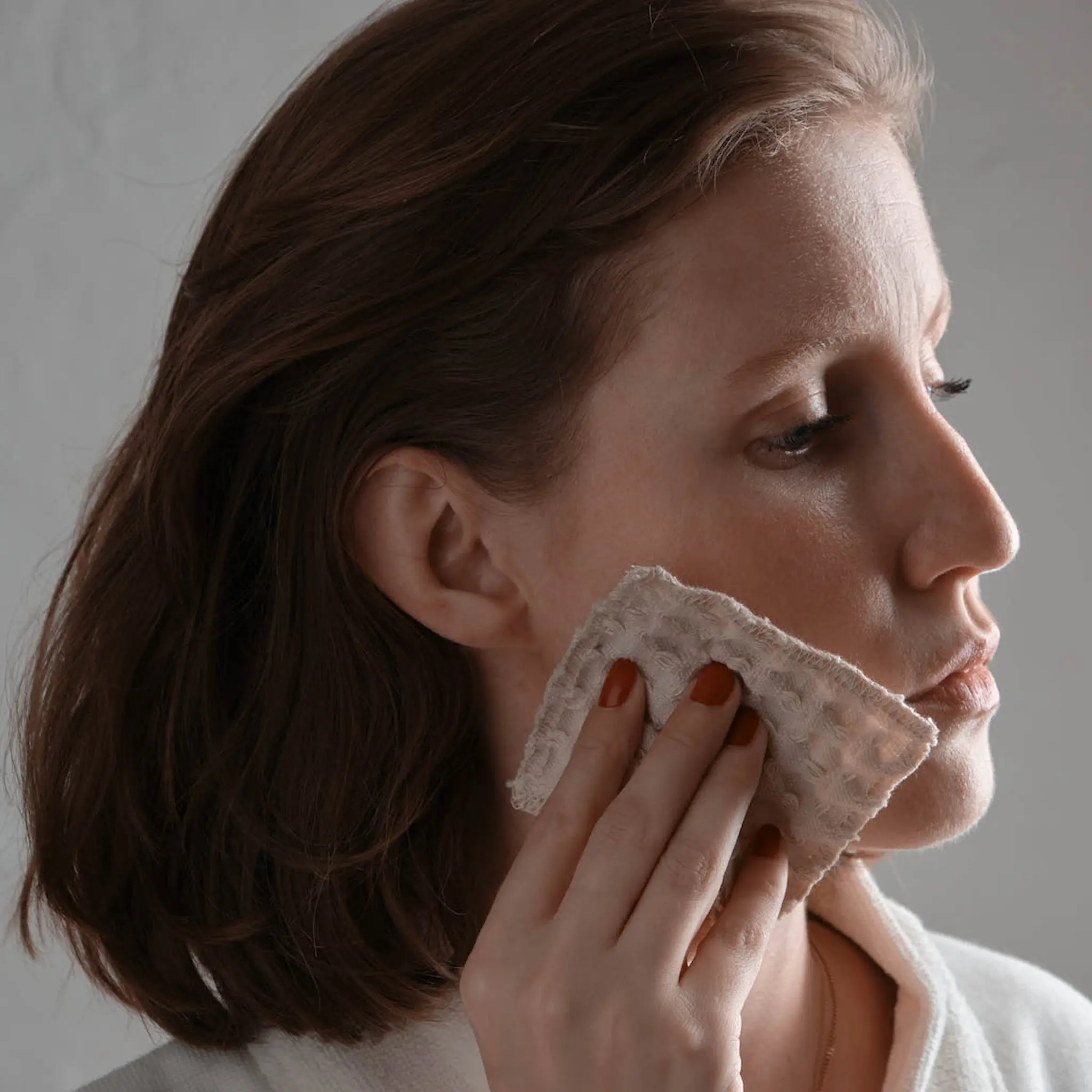 The Organic Company Big Waffle sminkpads återanvändbar 8x8 cm 4-pack stone