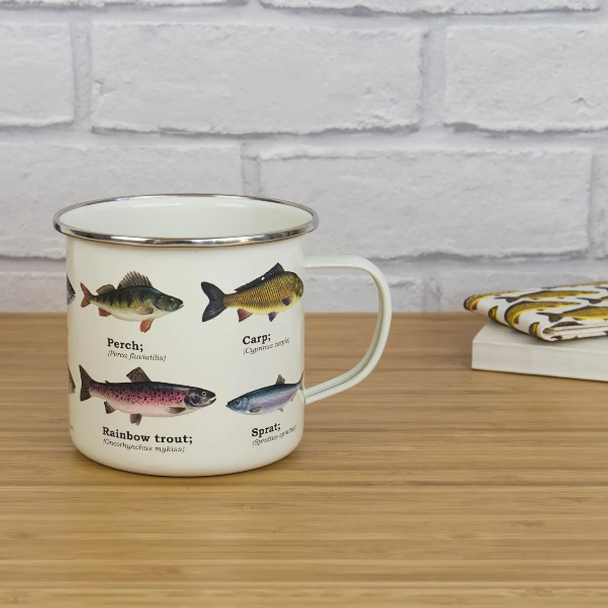 Gift Republic Emaljmugg 50 cl fisk