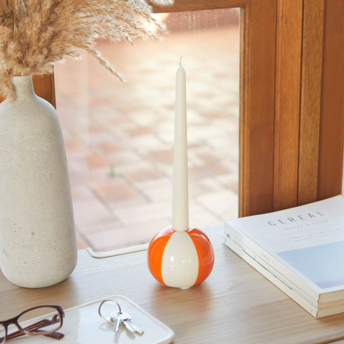 Balvi Floats ljusstake 8 cm Beachball orange