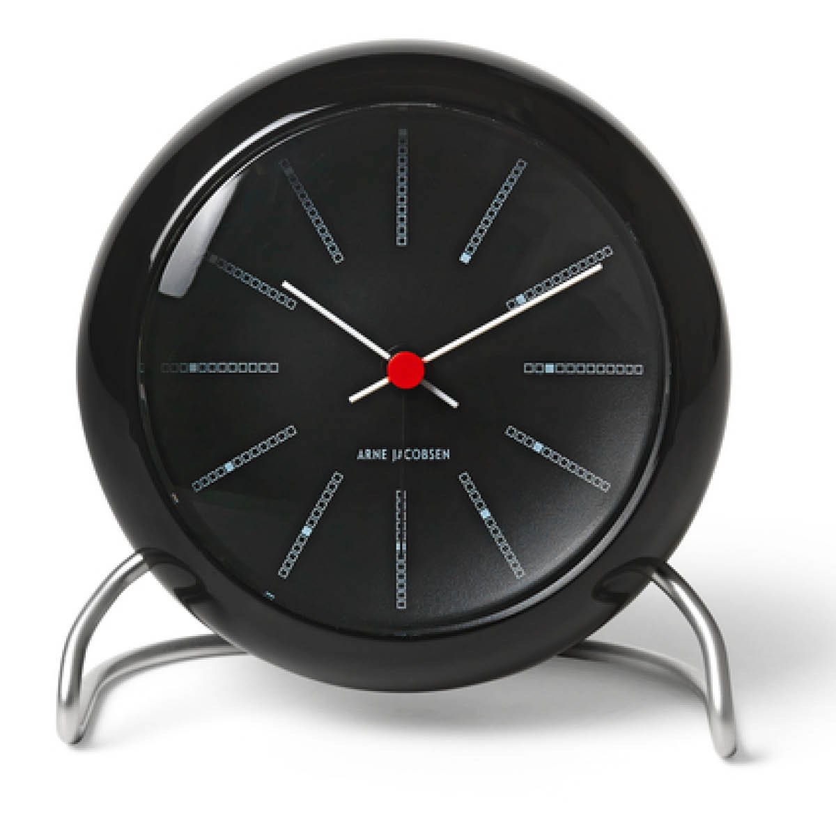 Arne Jacobsen Bankers Pöytäkello 11 cm Musta