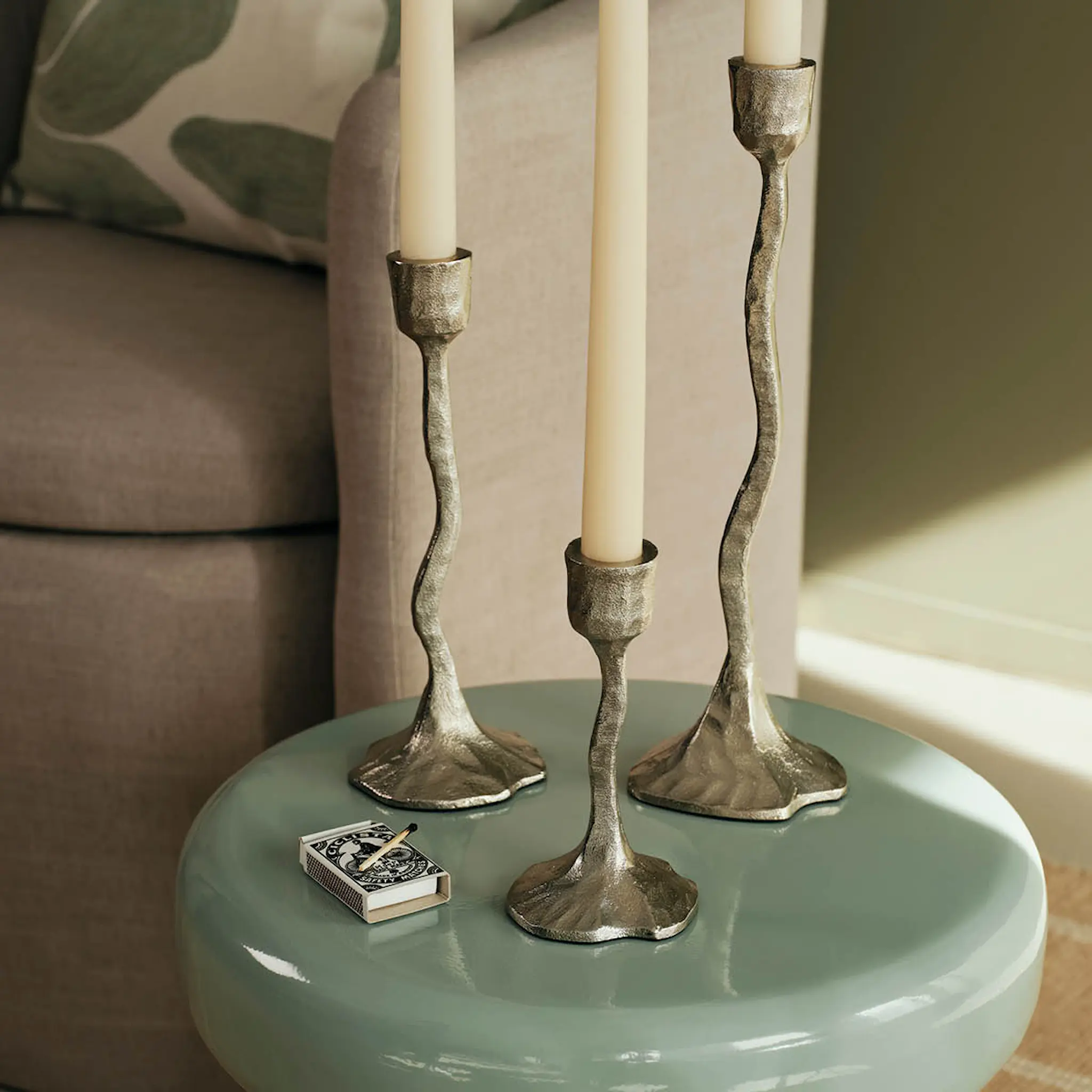 Broste Copenhagen Amy Kynttilänjalka 7,5x15 cm Hopea