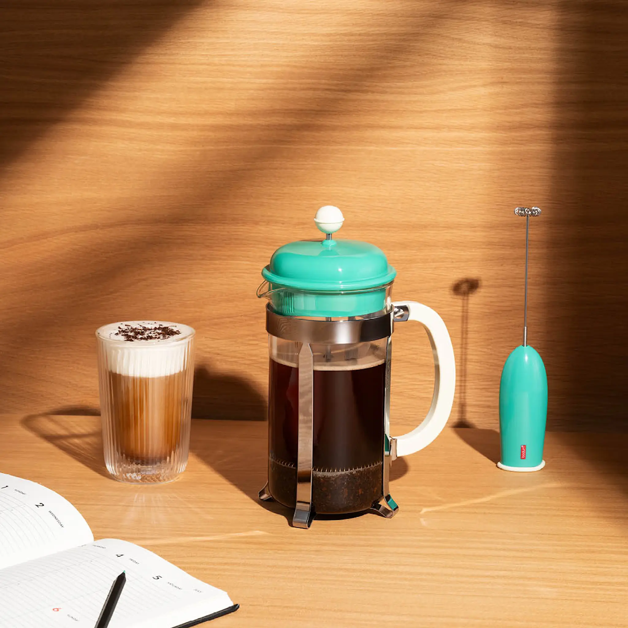 Bodum Schiuma mjölkskummare 22,5 cm ice blue