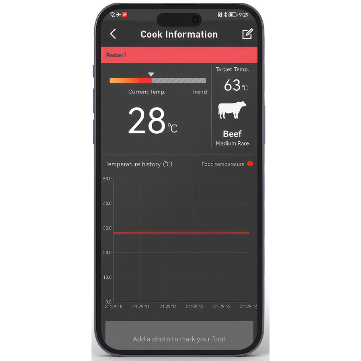 Click & Grow HerQs Easy BBQ Paistomittari Valkoinen