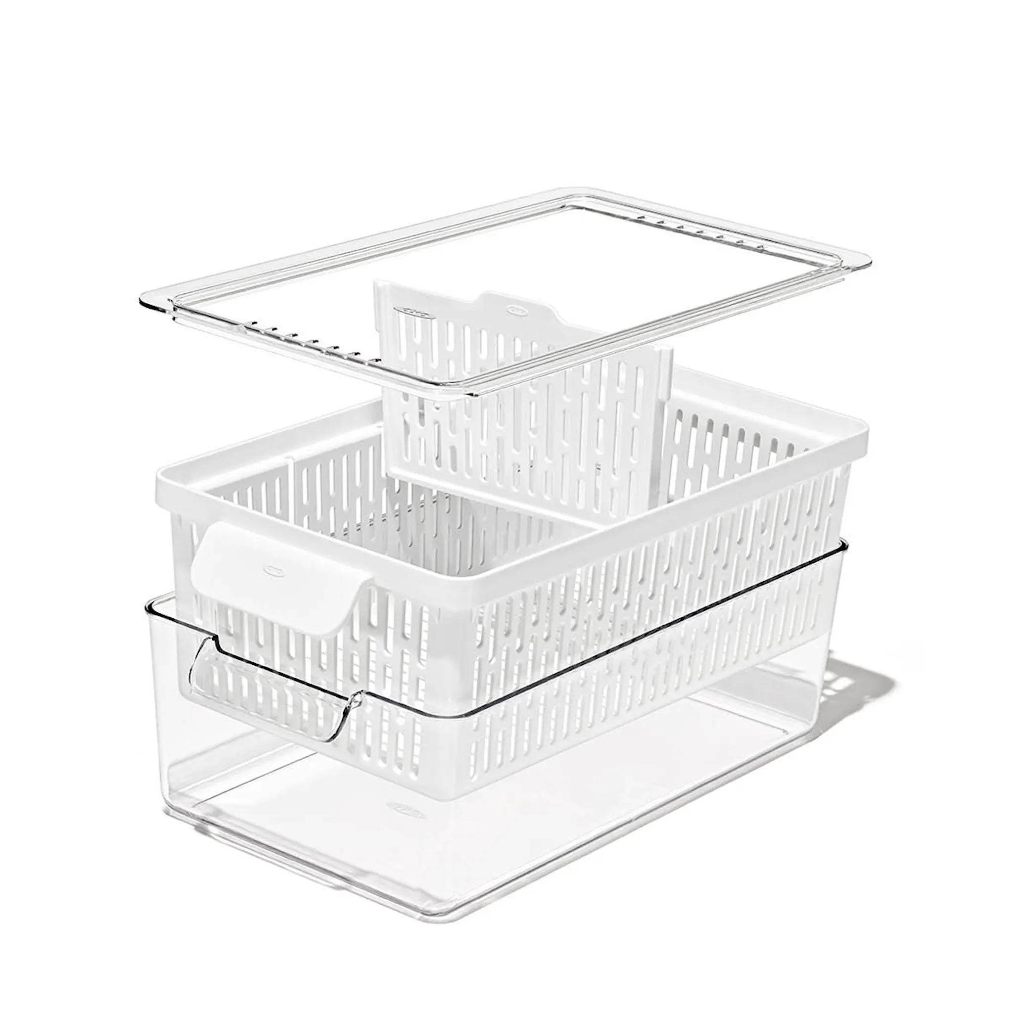 Oxo Förvaringslåda för kylskåp 32x12 cm klar/vit