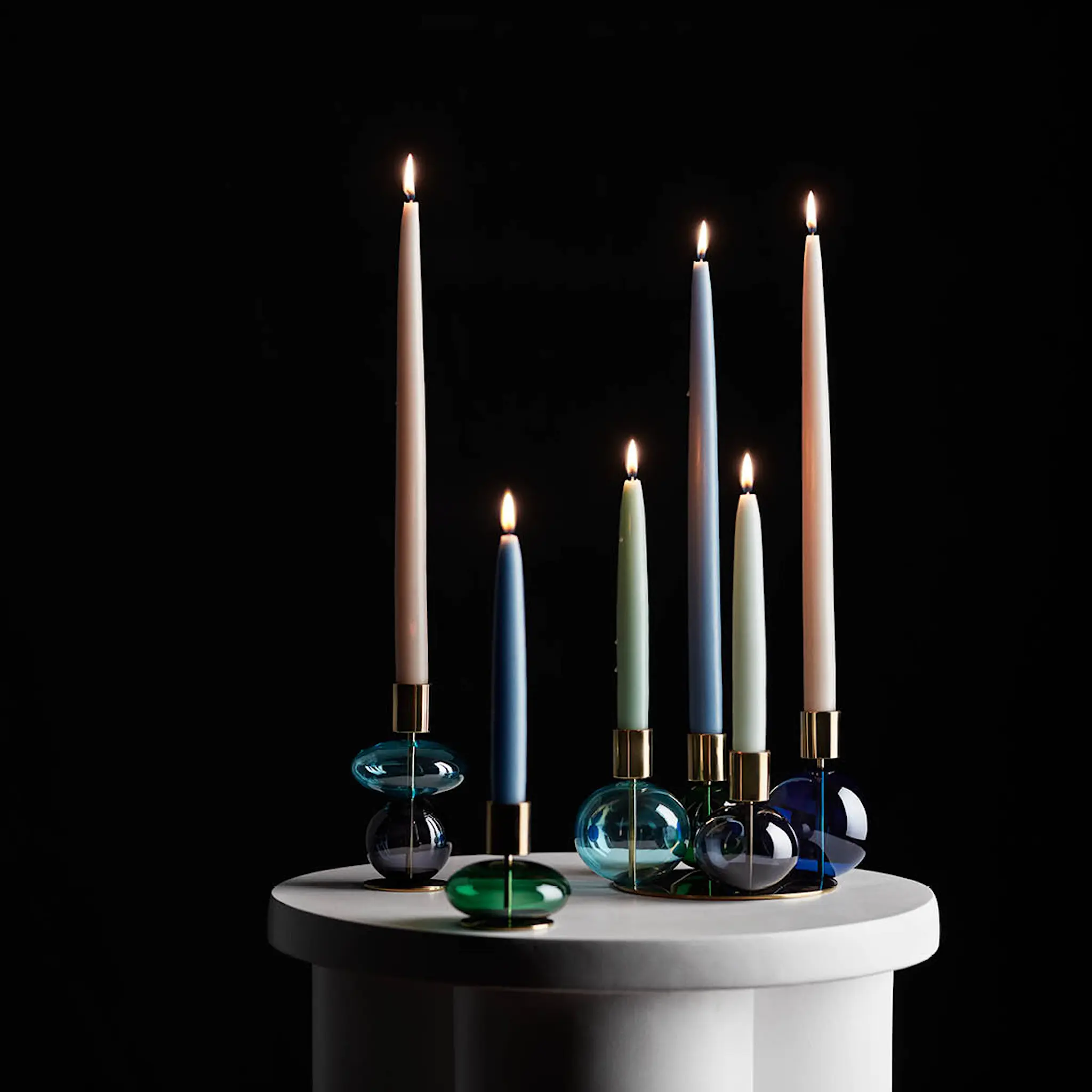Holmegaard Bubble ljusstake liten 8 cm jadegrön