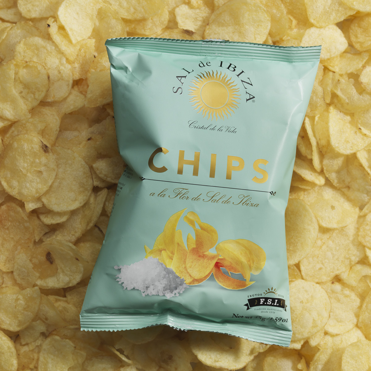 Sal de Ibiza Chips med havssalt 45 g