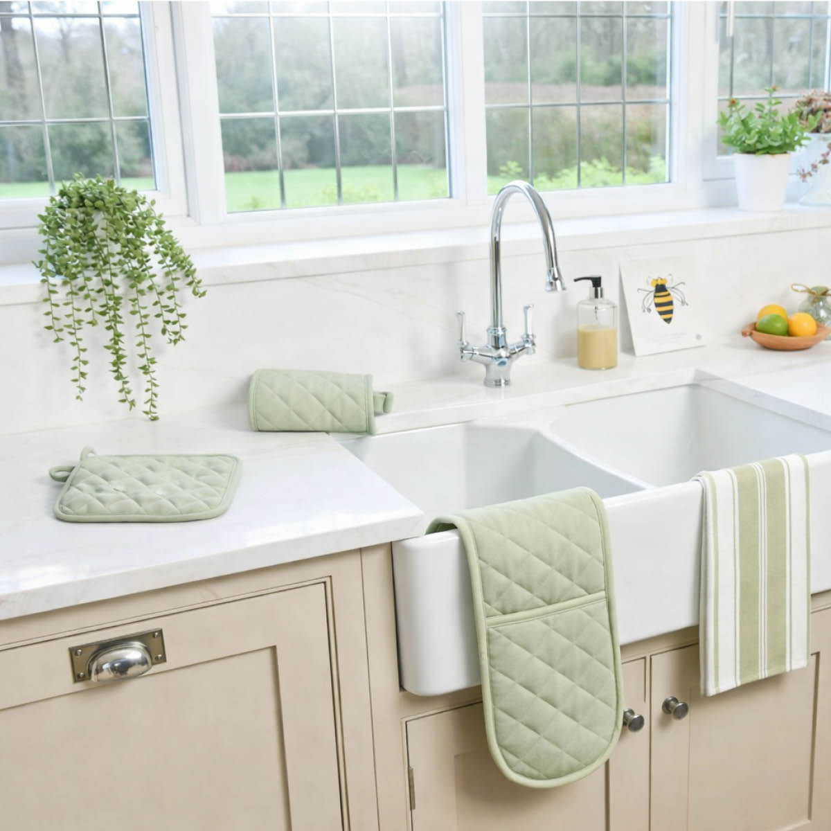 Dexam Love Colour kjøkkenhåndkle 45x70 cm sage grønn