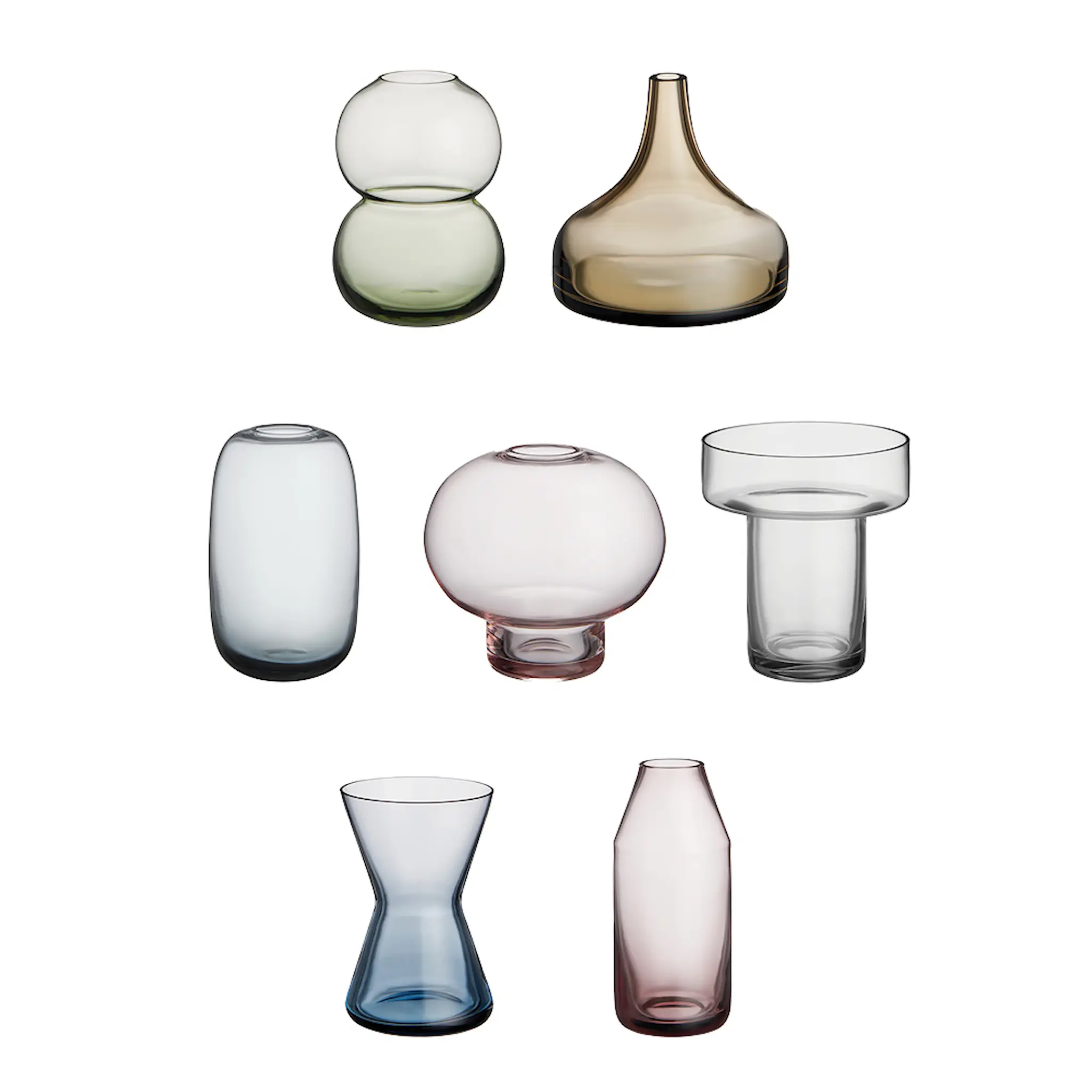 Orrefors Midsummer minivaser 7-pack