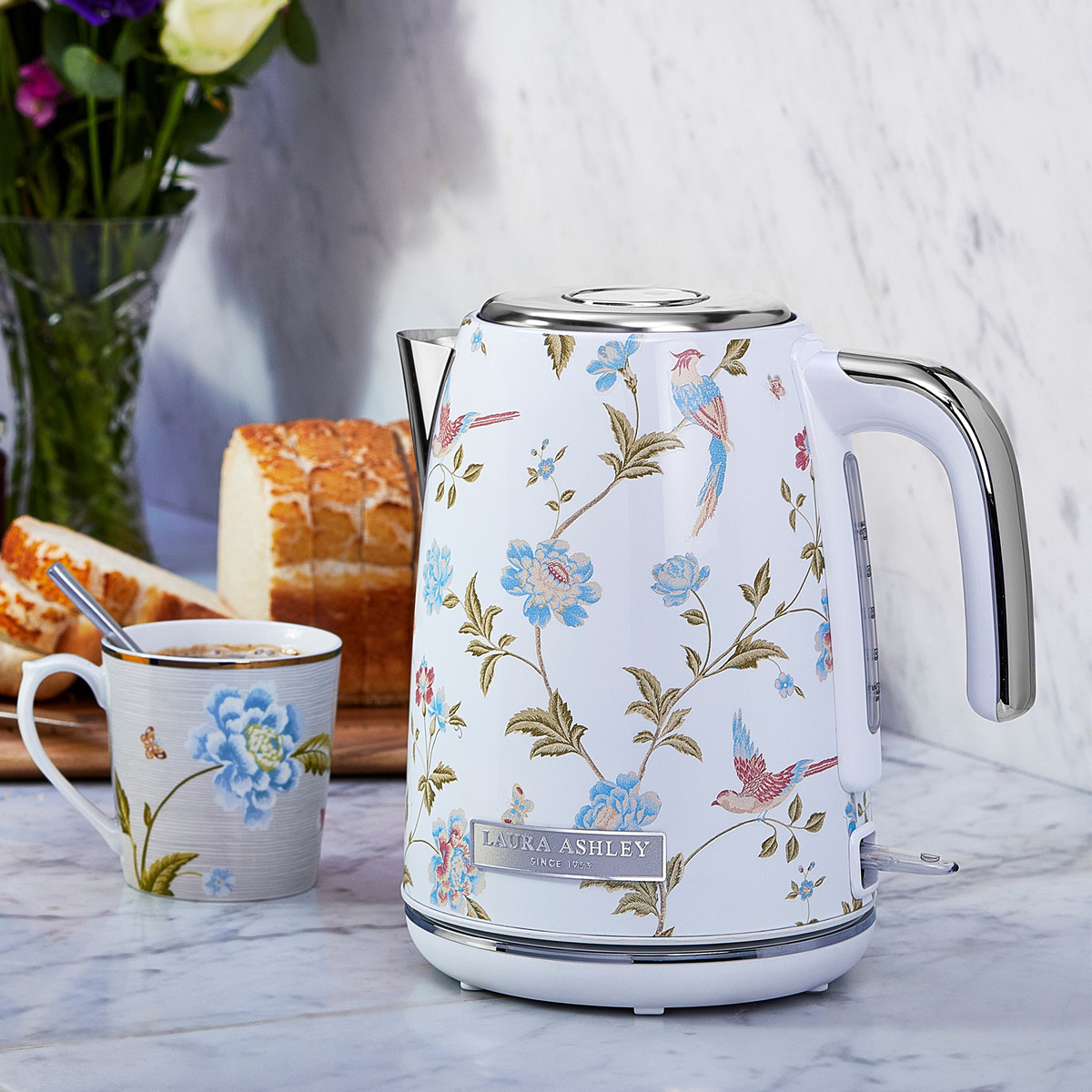 Laura Ashley Jug vattenkokare elektrisk 1,7 L Elveden White
