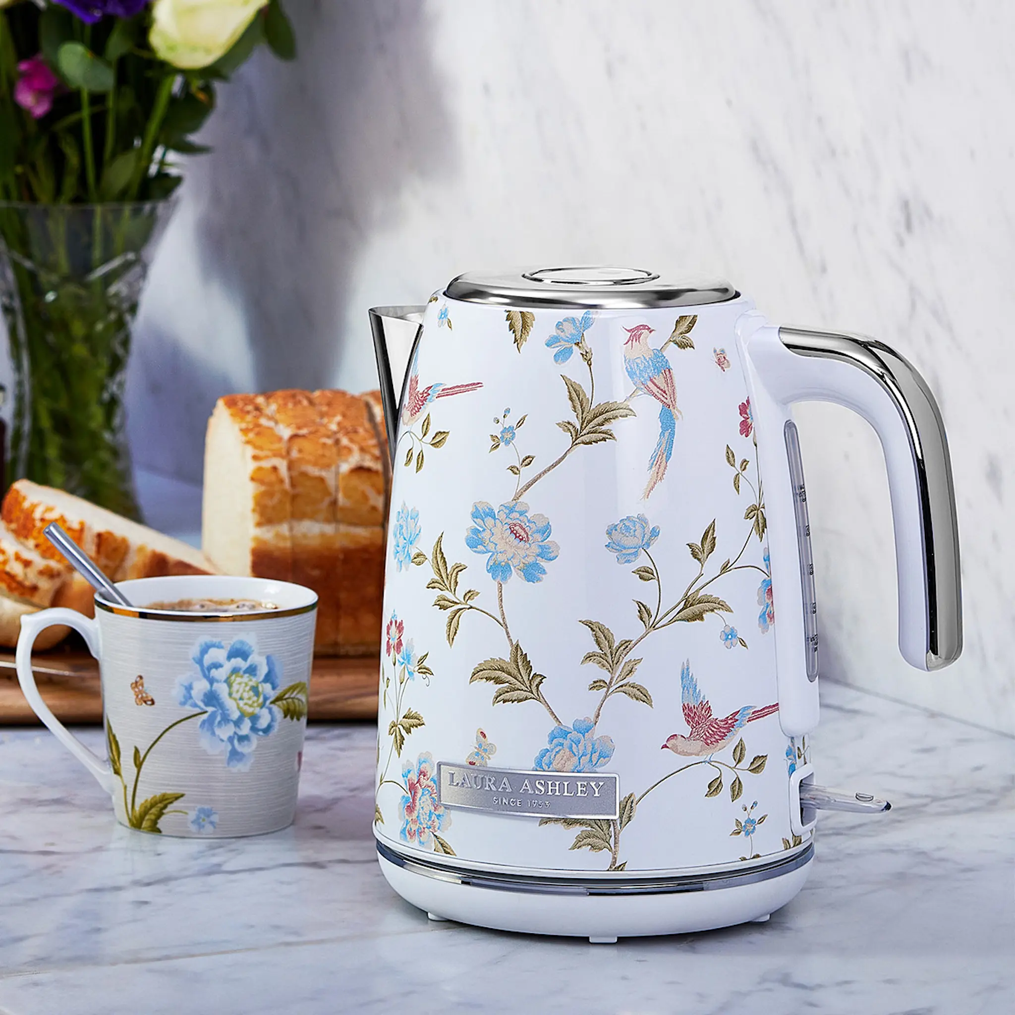 Laura Ashley Jug vattenkokare elektrisk 1,7 L Elveden White