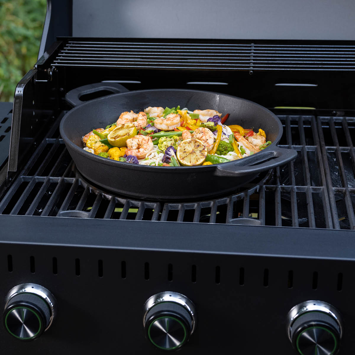 Mustang Multigrill Wokkipannu 30 cm Valurauta