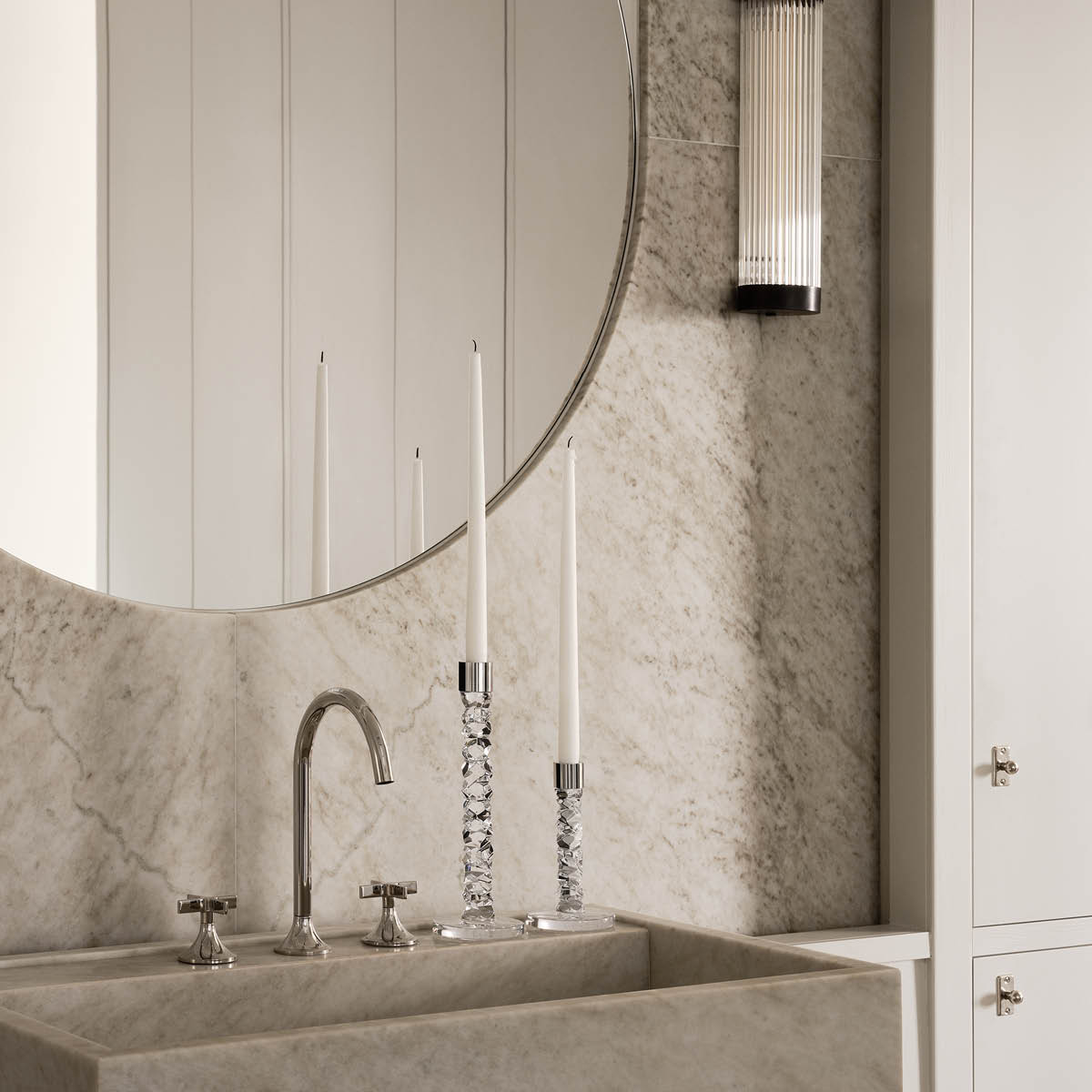 Orrefors Carat Ljusstake 18,3 cm Rostfri