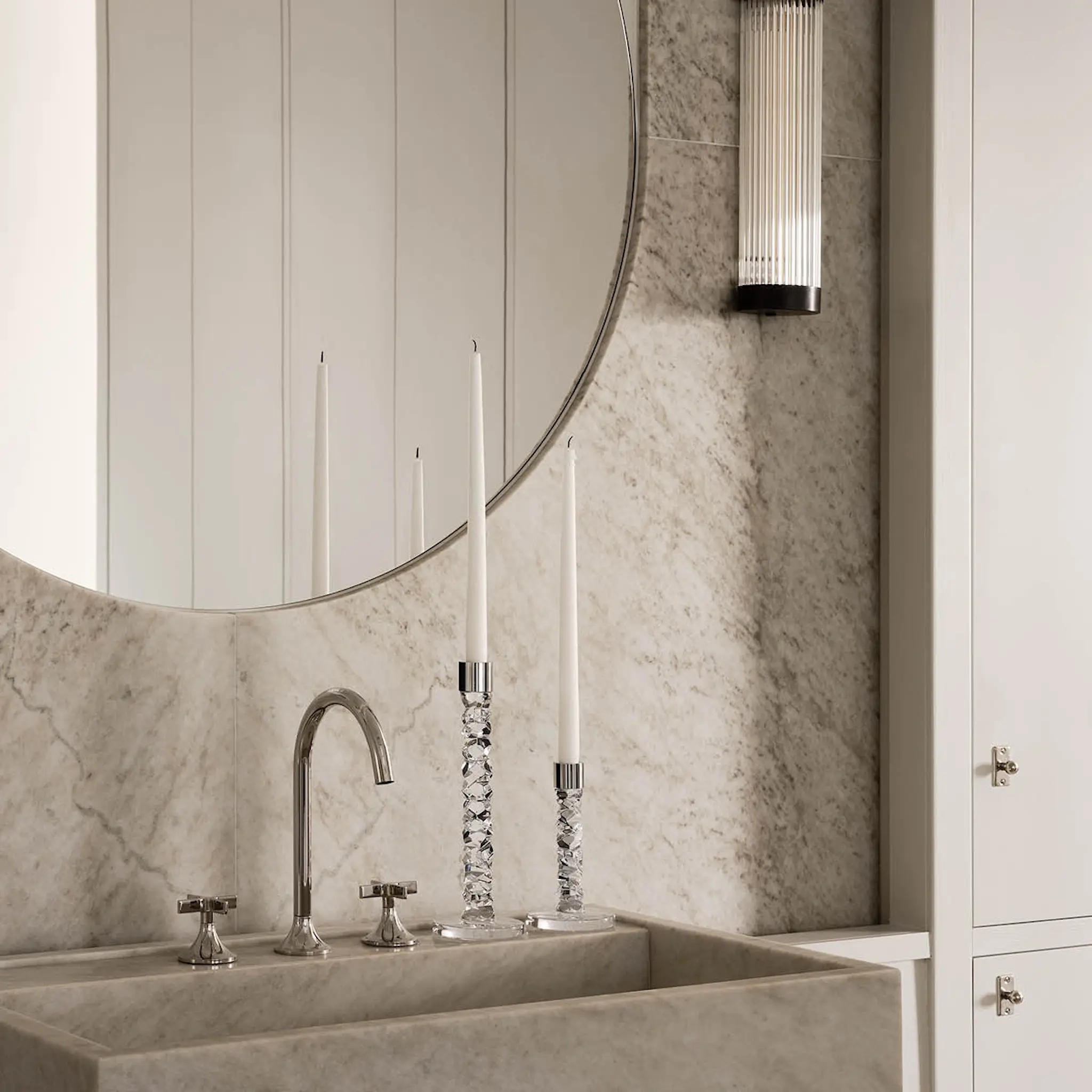 Orrefors Carat Kynttilänjalka 18,3 cm Ruostumaton