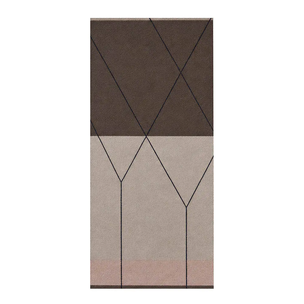 Linea gulvteppe 150x70 cm brun