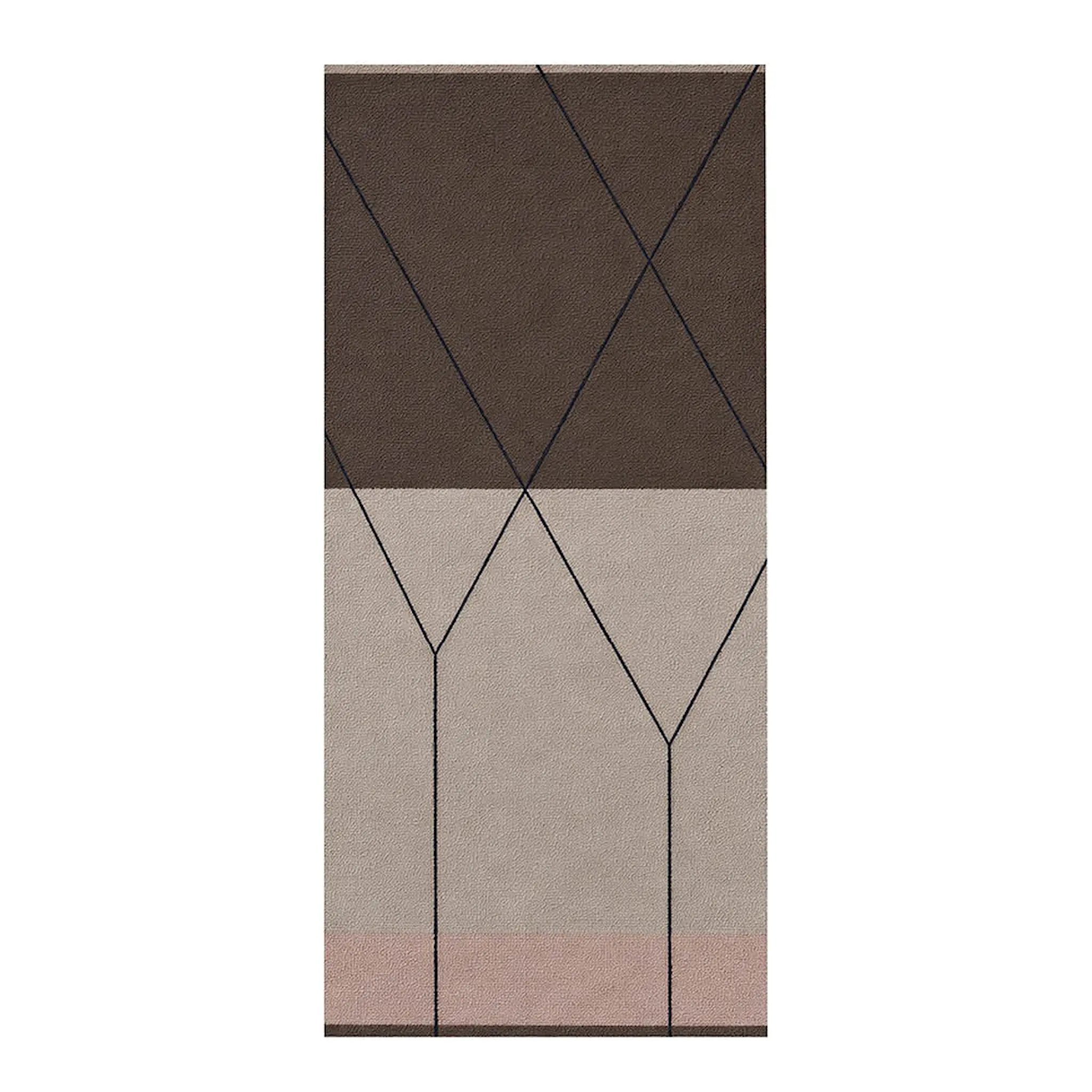 Mette Ditmer Linea golvmatta 150x70 cm brun