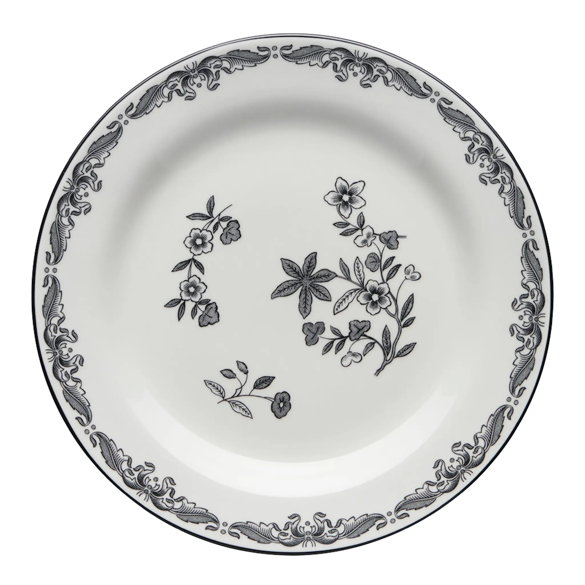 Rörstrand Ostindia  Tallrik flat 21 cm svart