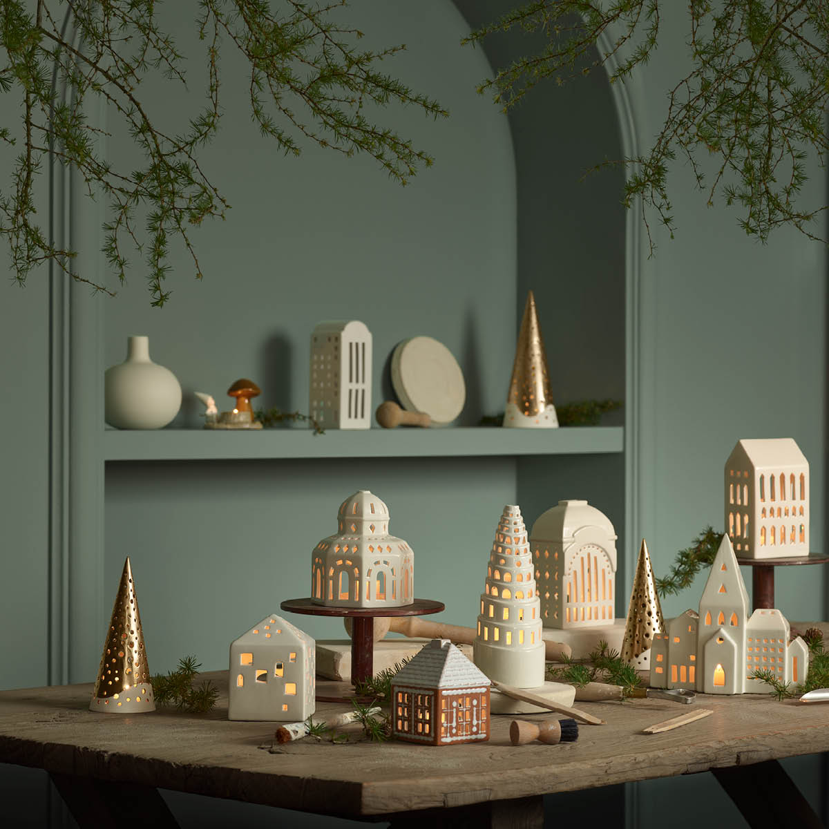 Kähler Nobili Ljuslykta 30 cm Guld