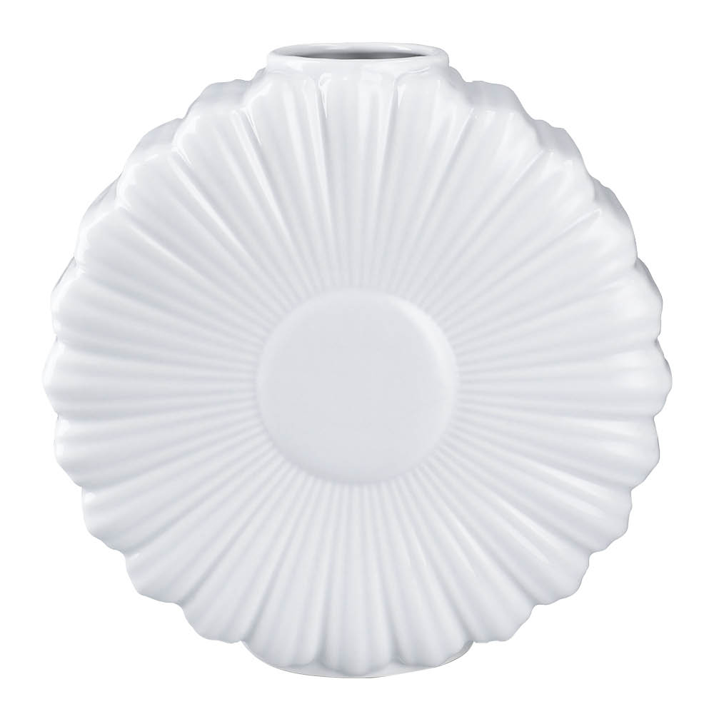 Lyngby Porcelæn Flower vas prästkrage 21 cm vit