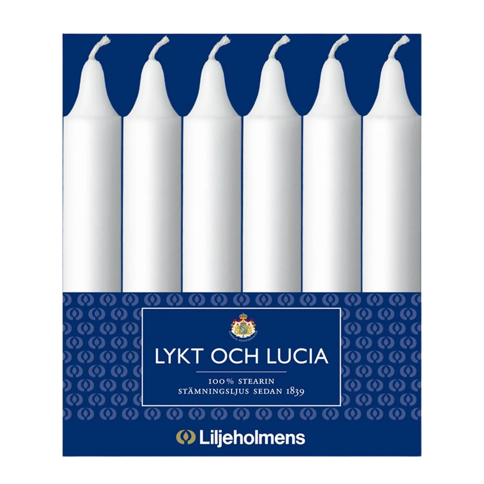 Liljeholmens Lyktljus / Lucialjus 13,5 cm 6-pack vit