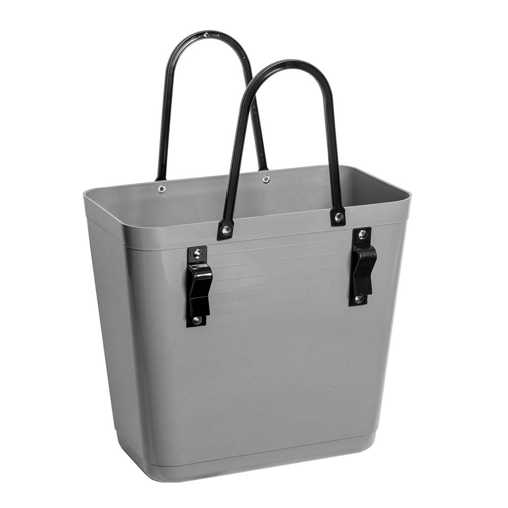 Hinza Recycled Plastic väska hög med cykelfäste 14 L grå