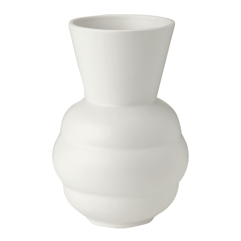Knabstrup Keramik Tortus Archie No.1 vase 21 cm hvit