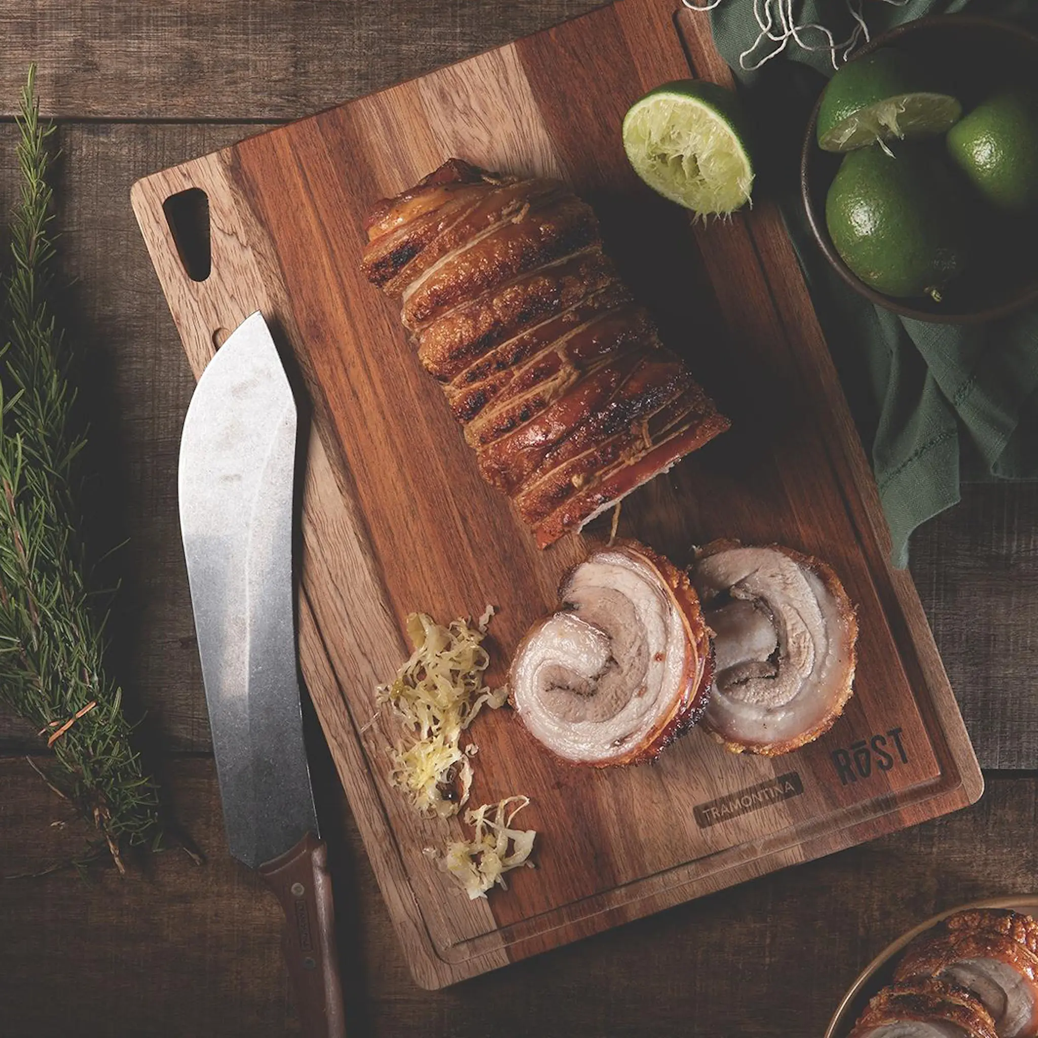 Tramontina Wooden Board skärbräda / serveringsbräda 40x28 cm