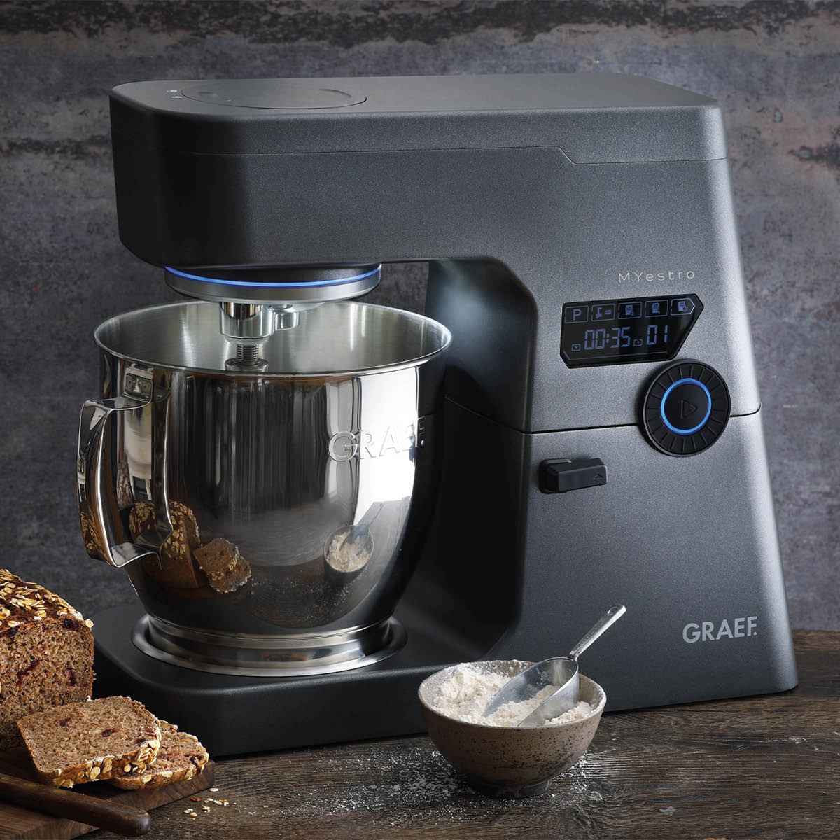 Graef Myestro köksmaskin KM7016EU 7 L grå/silver