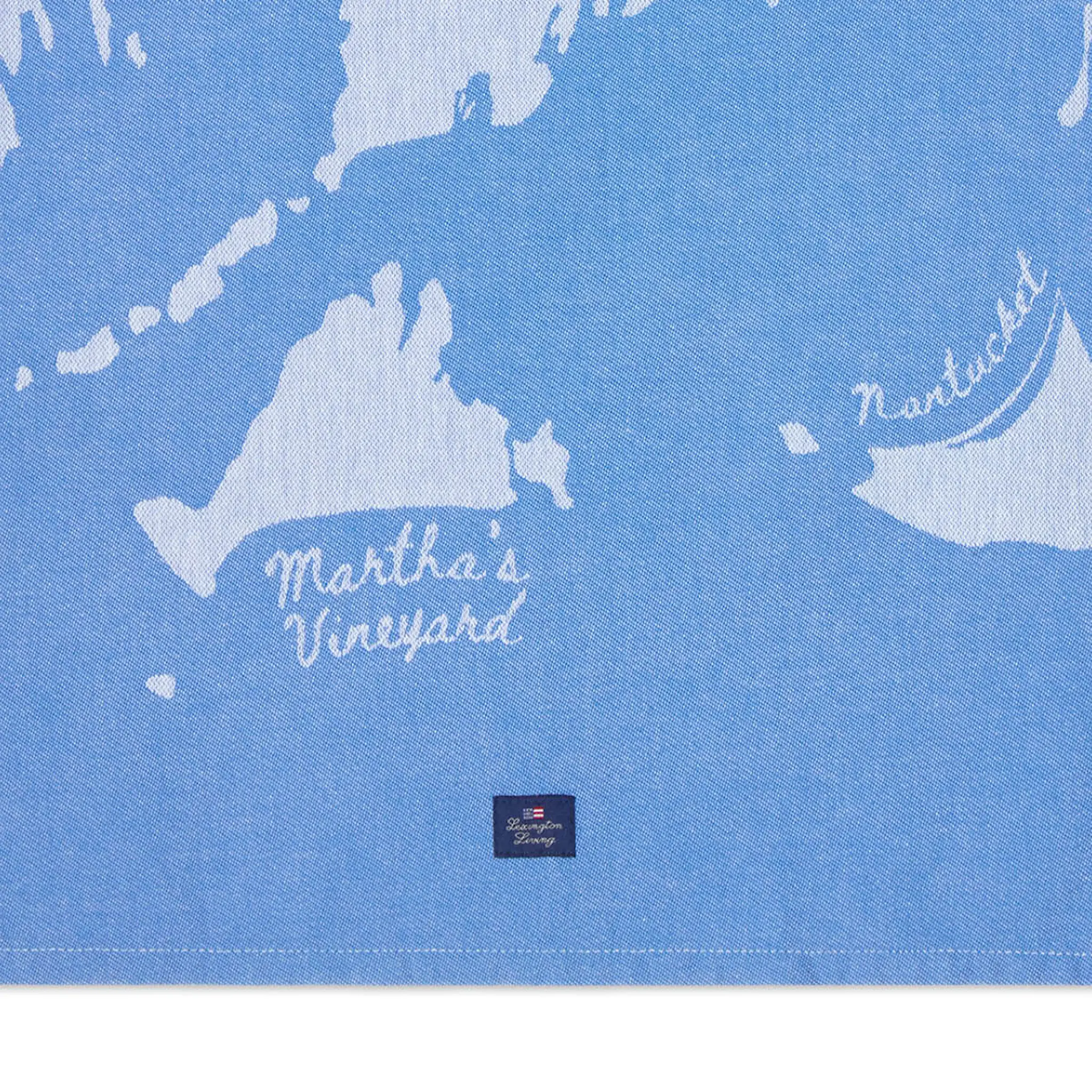 Lexington Kökshandduk 70x50 cm "Cape Cod" vit/blå