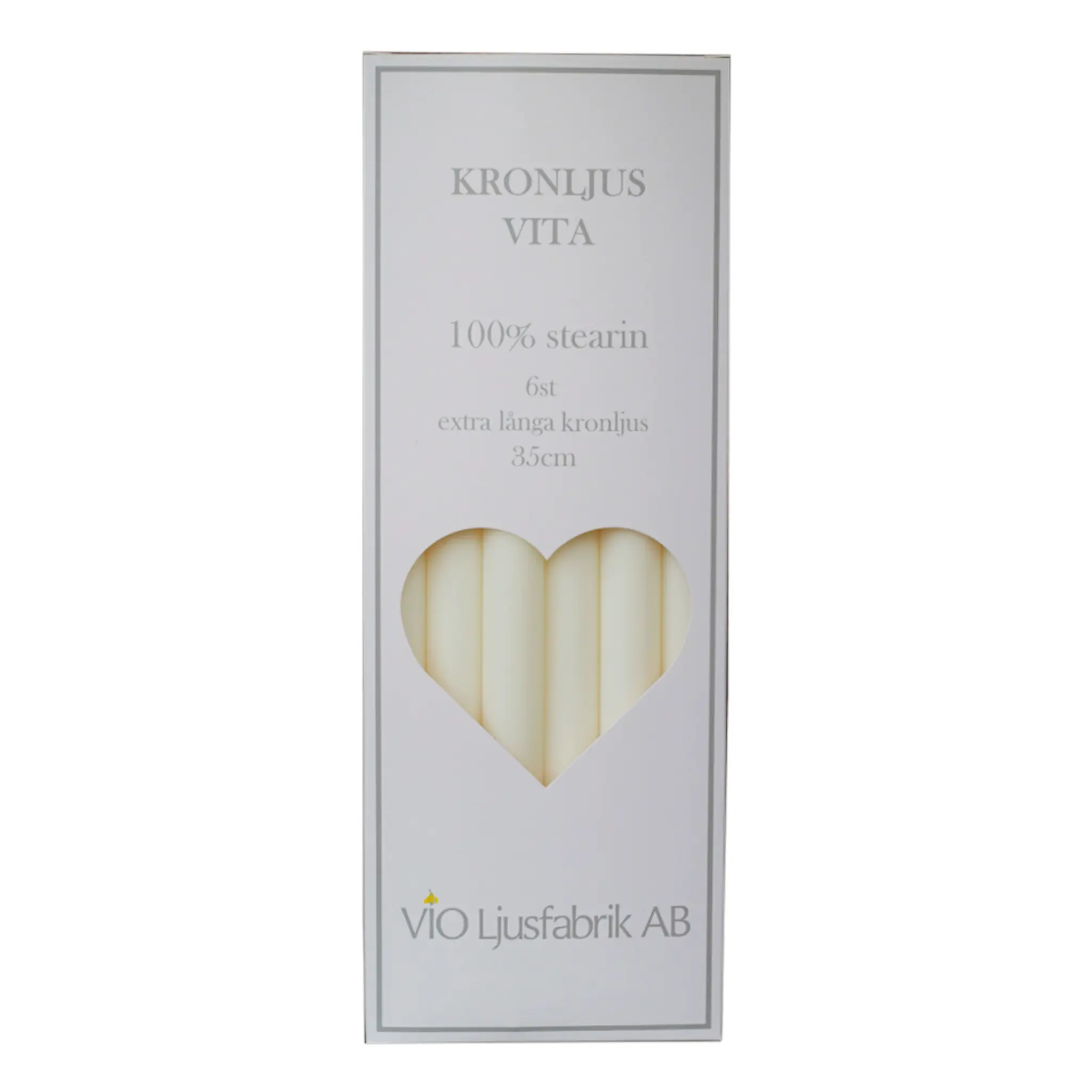 Vio Ljusfabrik Kronljus 35 cm 6-pack Vit