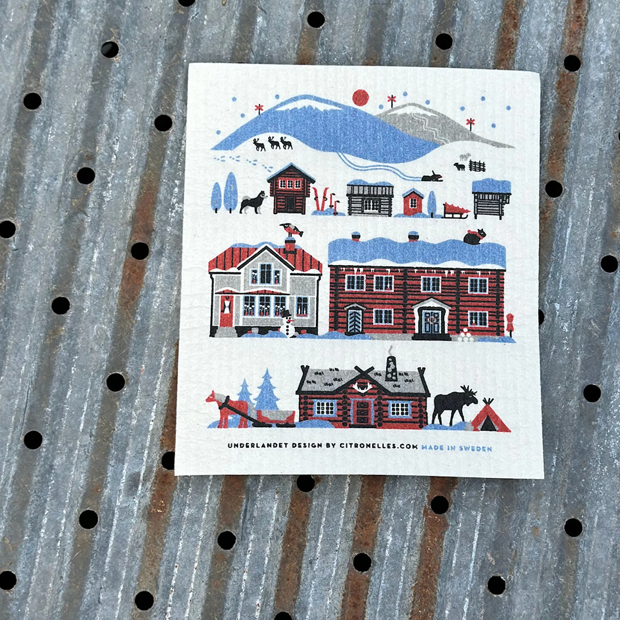 Citronelles Scandinavian Mountains Tiskirätti 20x18 cm Winter Mountains