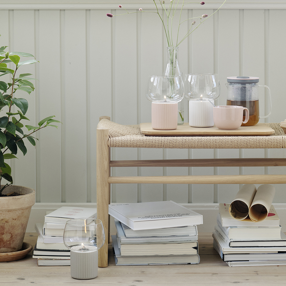 RIG-TIG Hygge Hurricane Ljuslykta 16 cm Grå