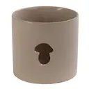 Ljuslykta svamp medium 8x8 cm beige