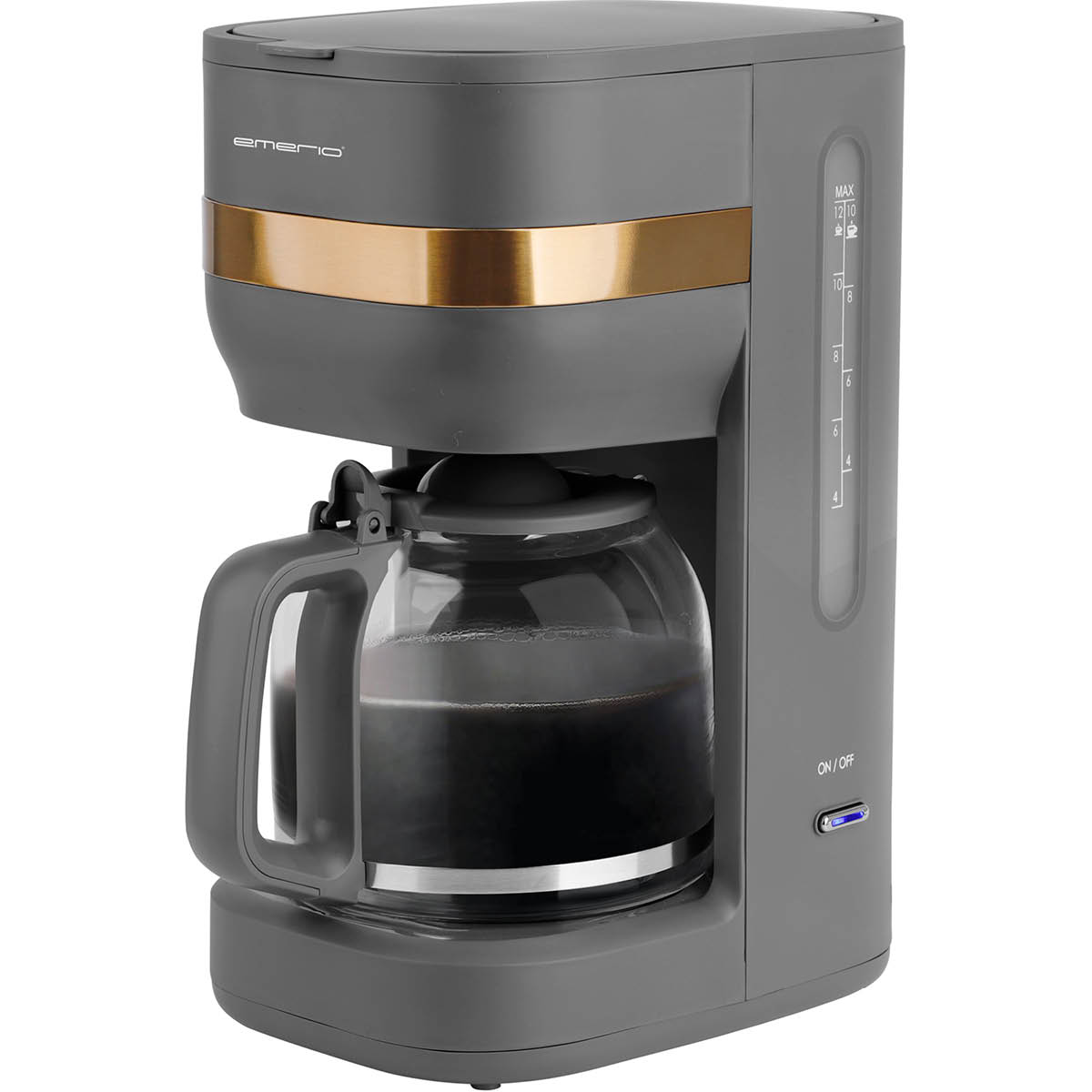 EMERIO Kaffetrakter 1,5L grå/gull